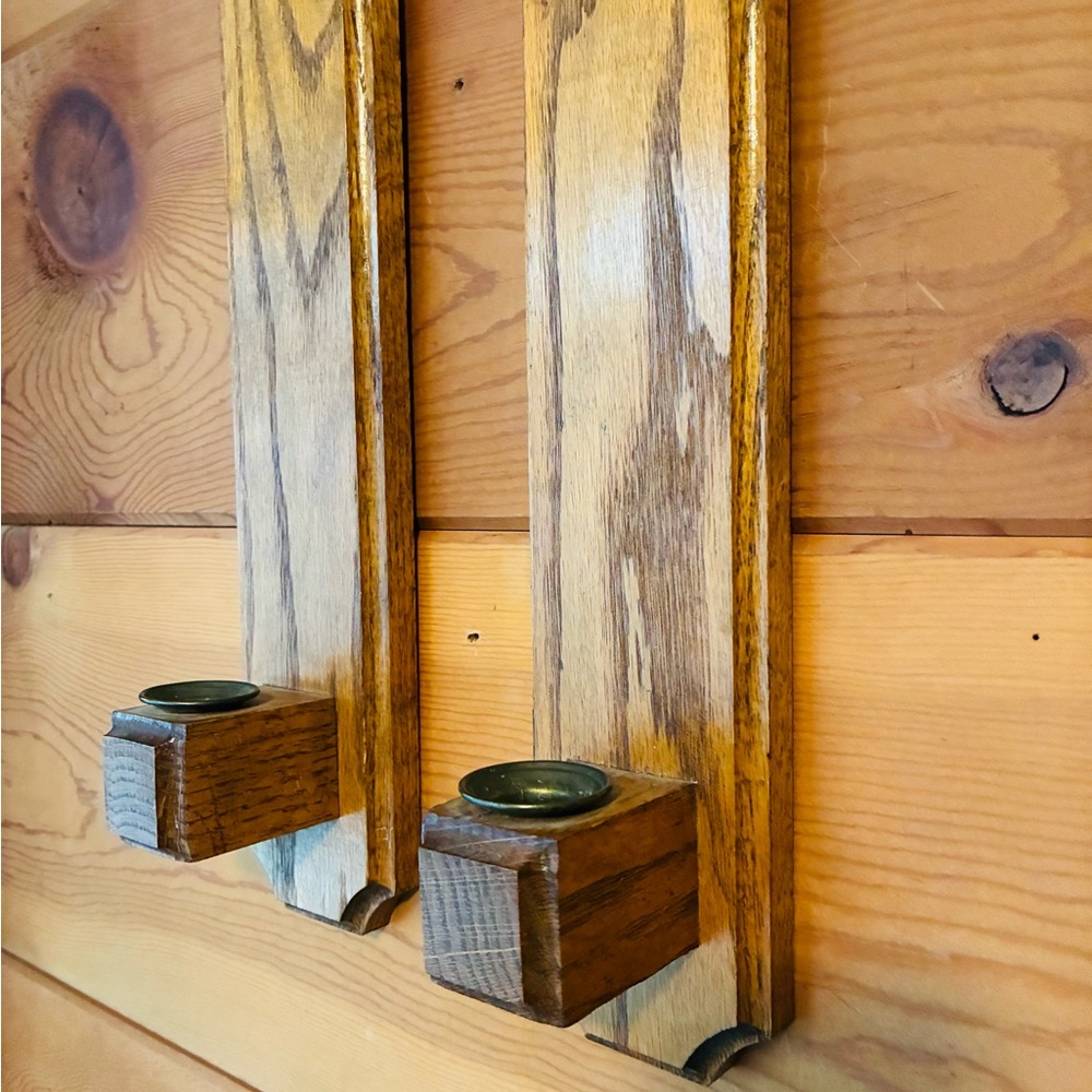 Rustic Wooden Wall Sconces
